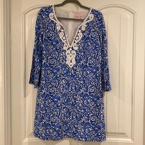 Lilly Pulitzer Julianna Tunic Dress in Indigo Chasing Tail